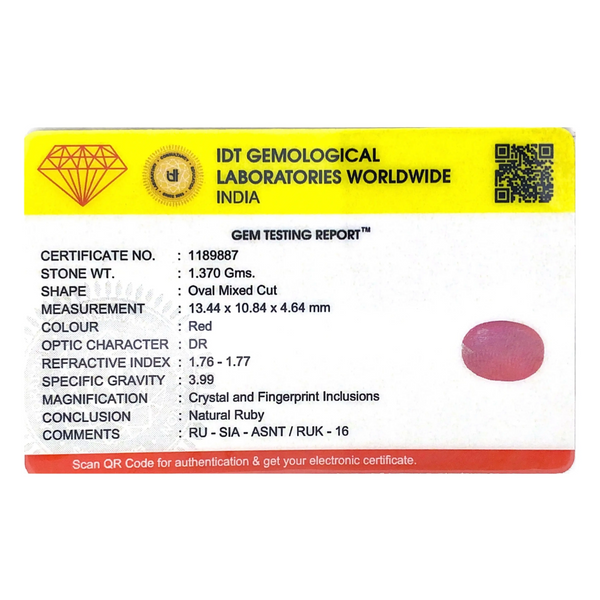 Ruby - 6.85 Carat