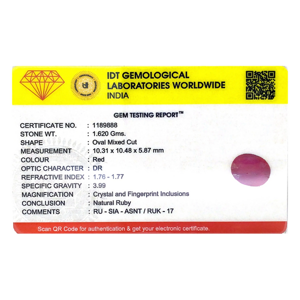 Ruby - 8.1 Carat