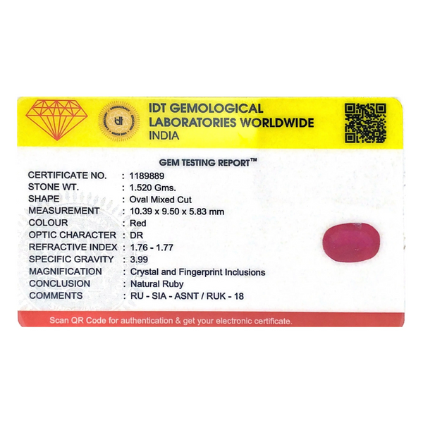 Ruby - 7.6 Carat
