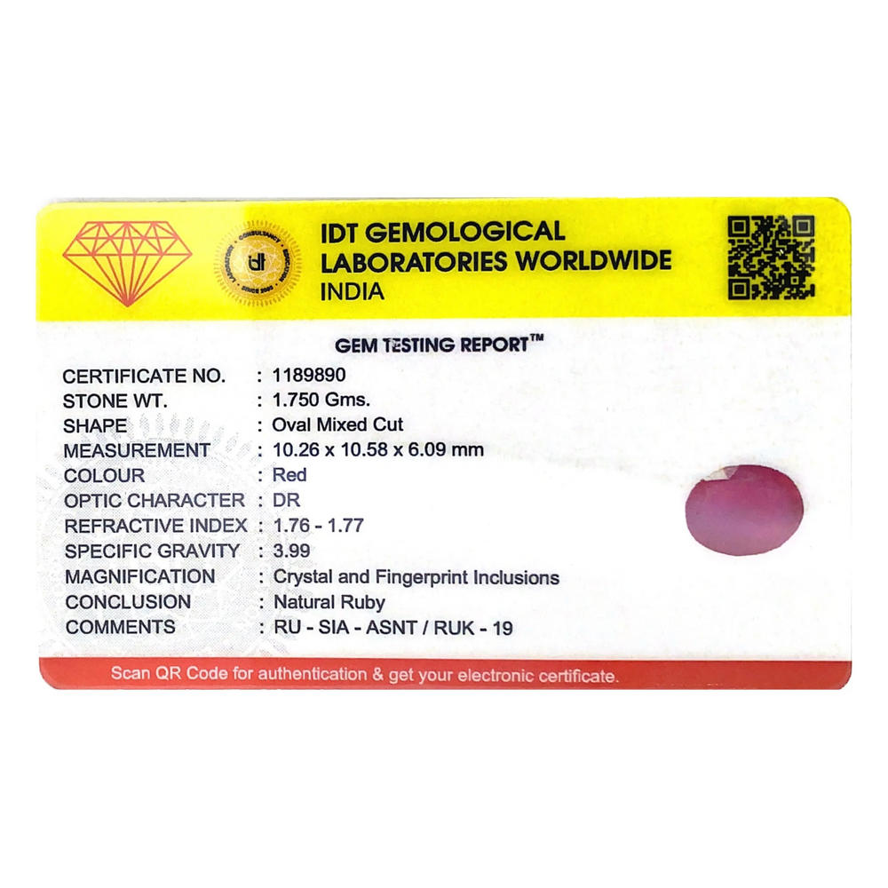 Ruby - 8.75 Carat