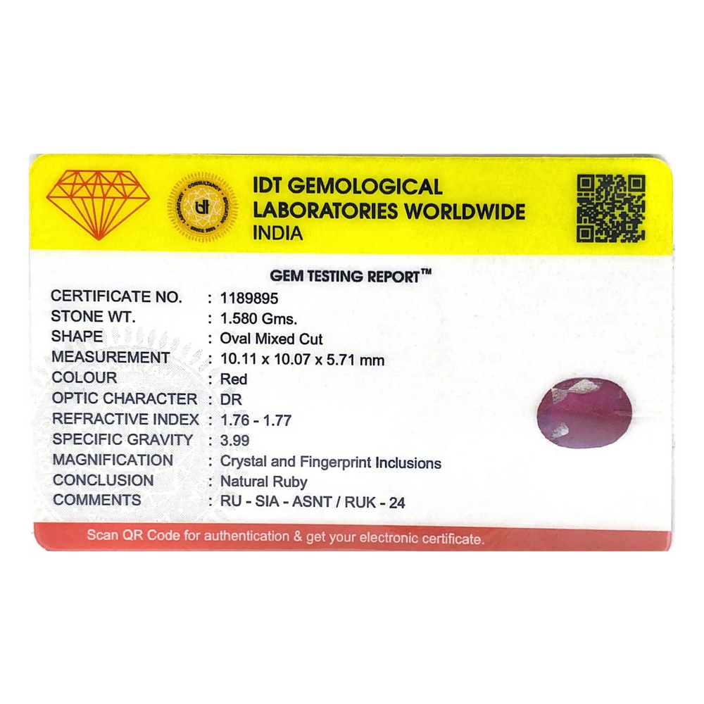 Ruby - 7.9 Carat