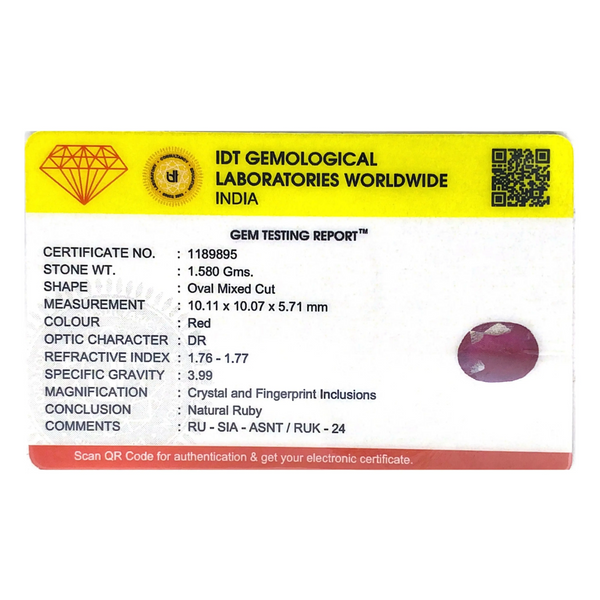 Ruby - 7.9 Carat
