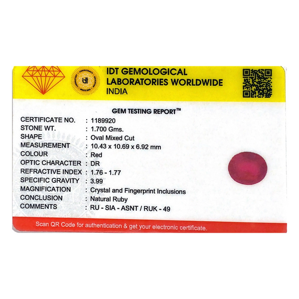 Ruby - 8.5 Carat