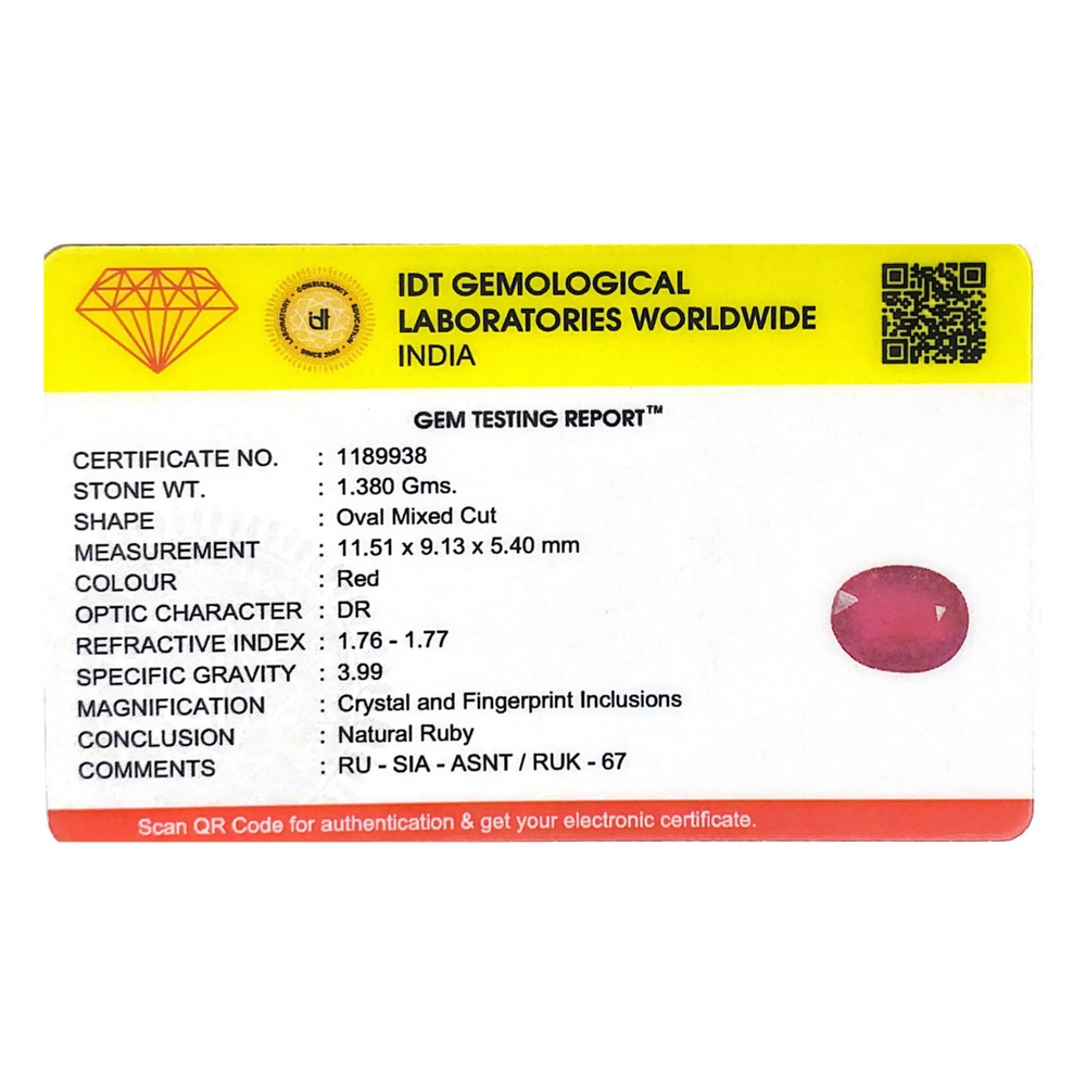 Ruby - 6.9 Carat
