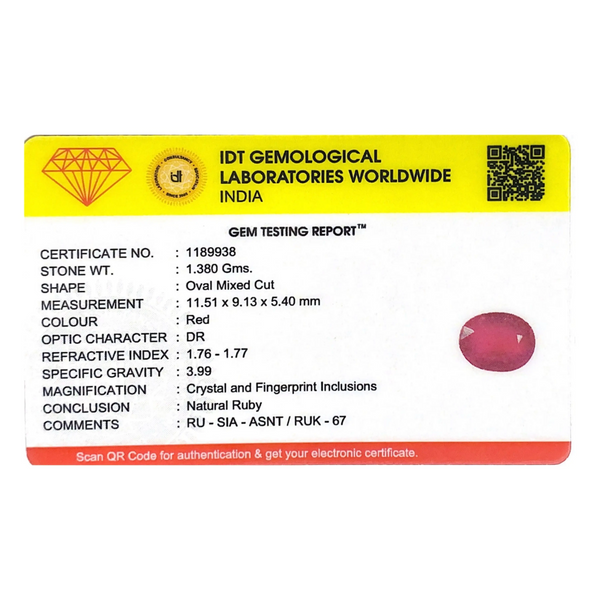 Ruby - 6.9 Carat