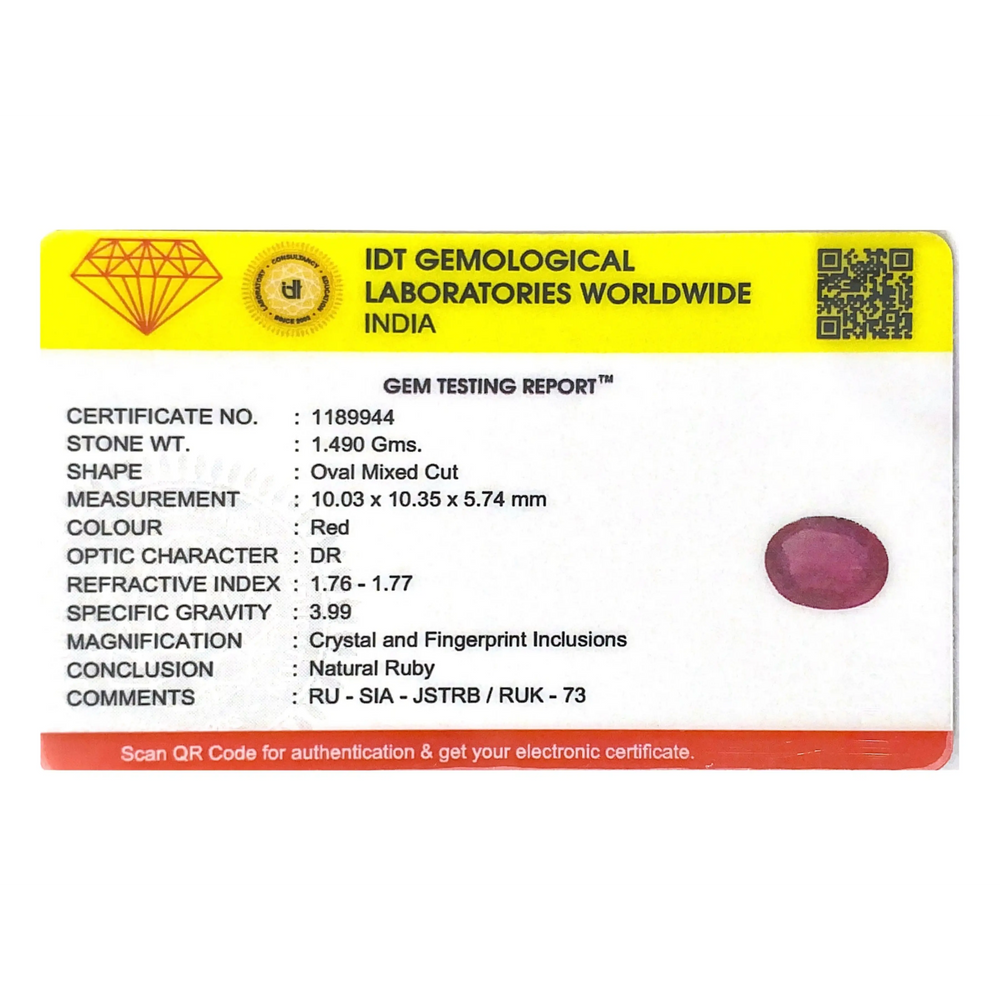 Ruby - 7.45 Carat