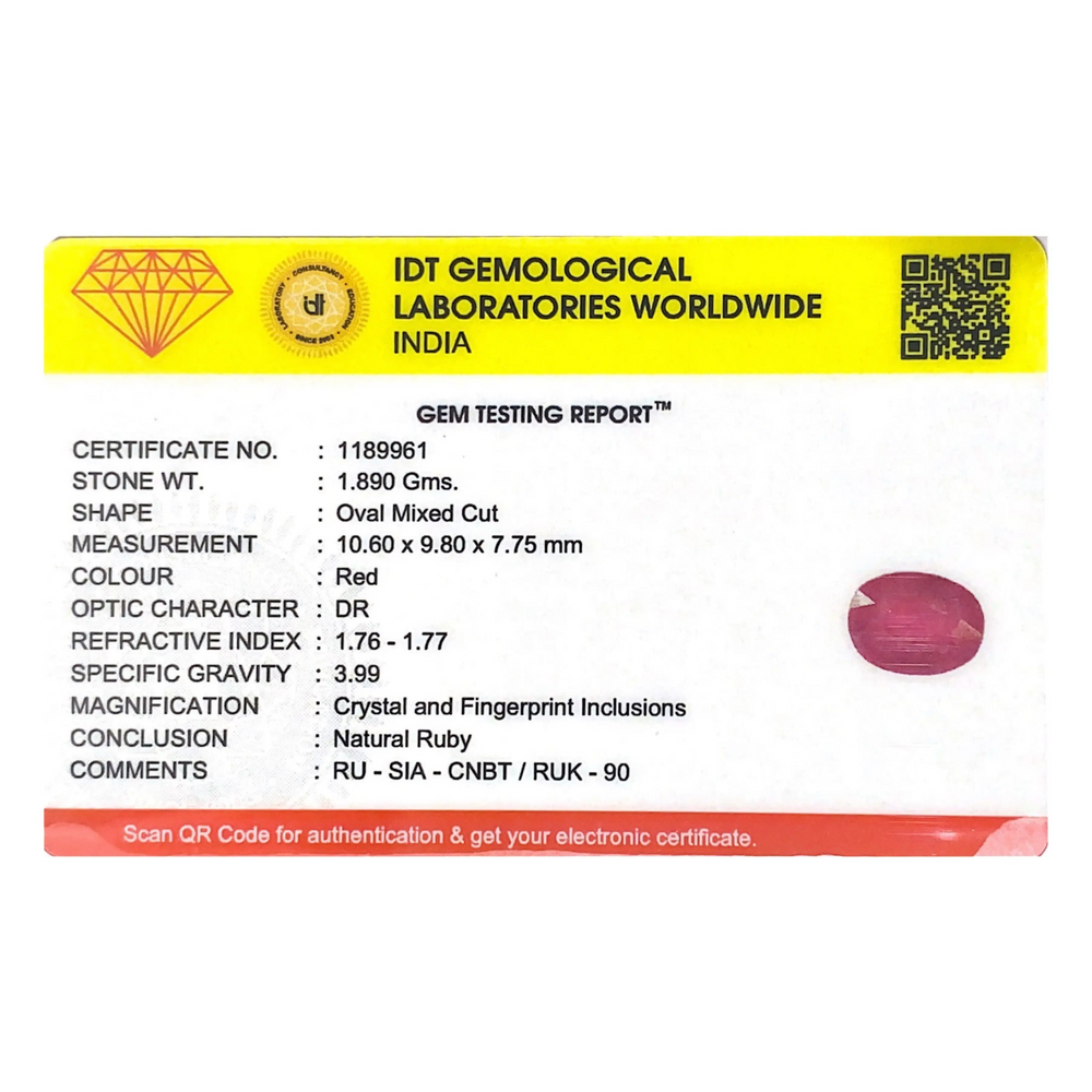 Ruby - 9.45 Carat