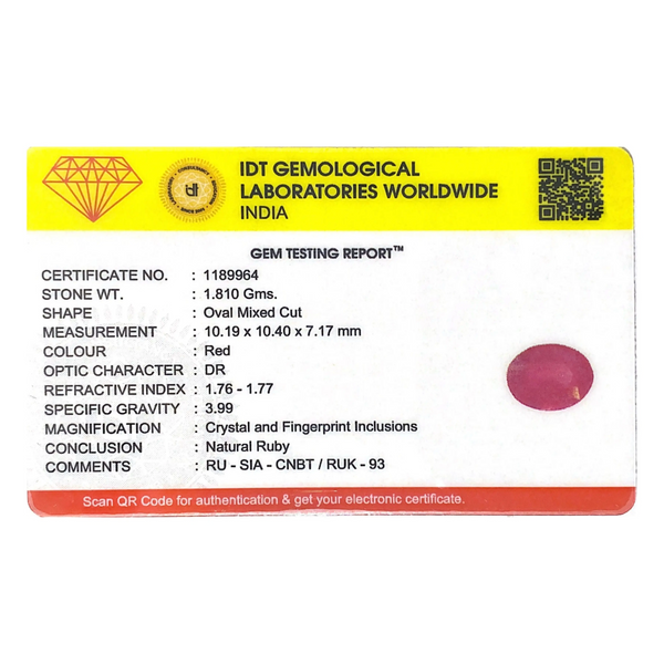 Ruby - 9.05 Carat