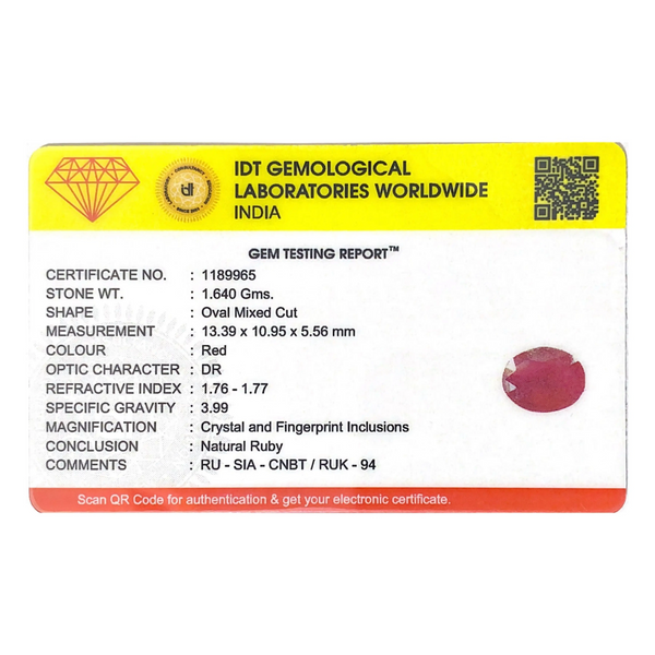 Ruby - 8.2 Carat