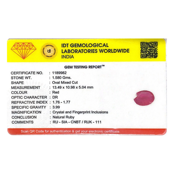 Ruby - 7.9 Carat