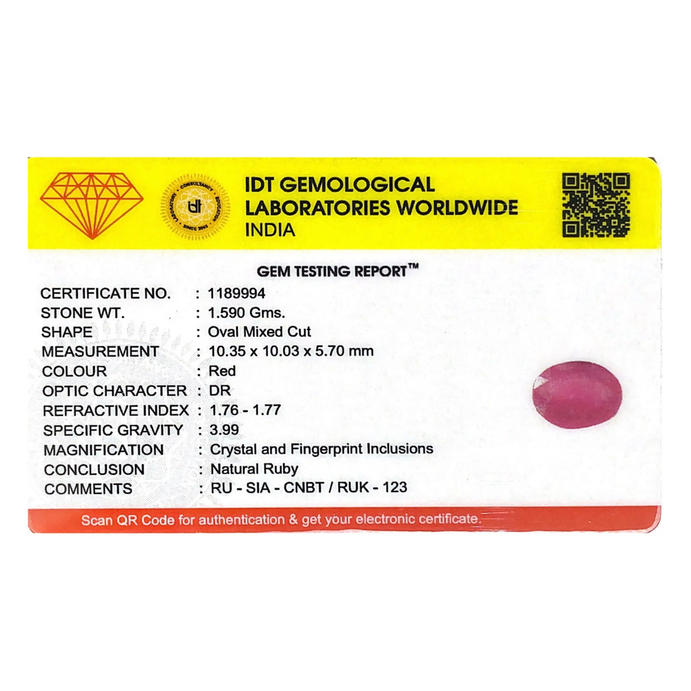 Ruby - 7.95 Carat