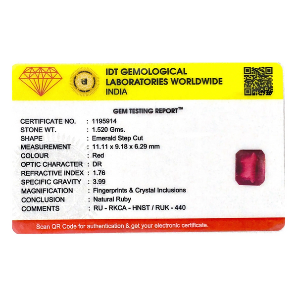 Ruby - 7.6 Carat