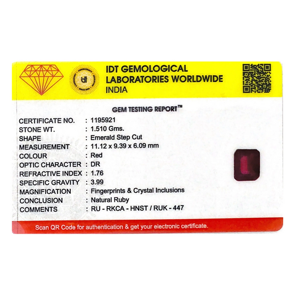 Ruby - 7.55 Carat