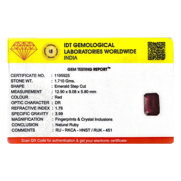 Ruby - 8.55 Carat