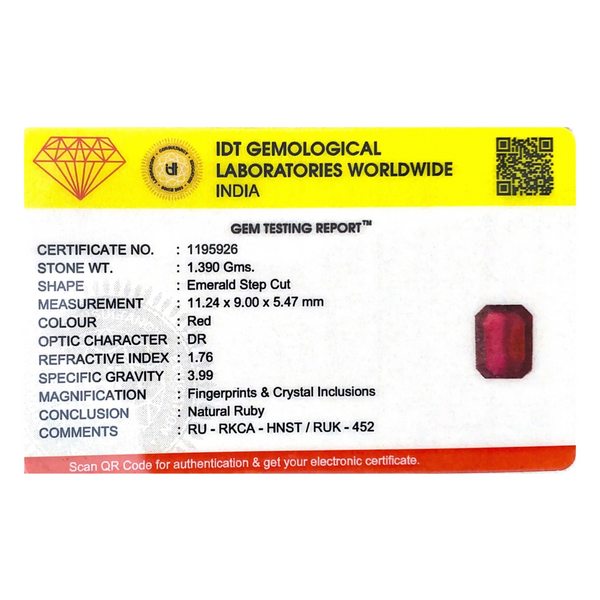 Ruby - 6.95 Carat