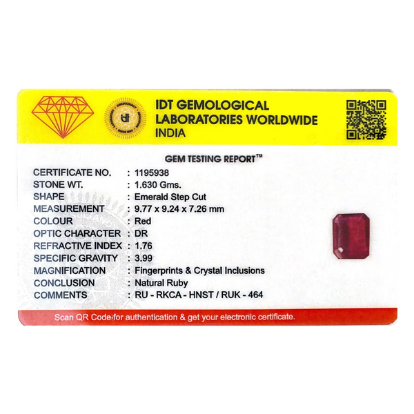 Ruby - 8.15 Carat
