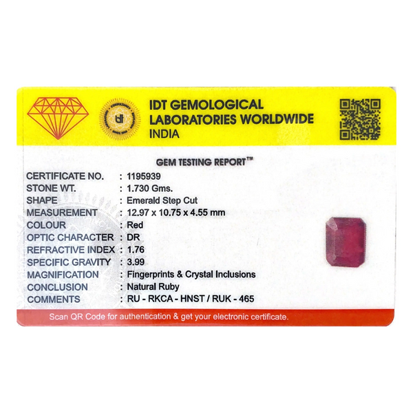 Ruby - 8.65 Carat