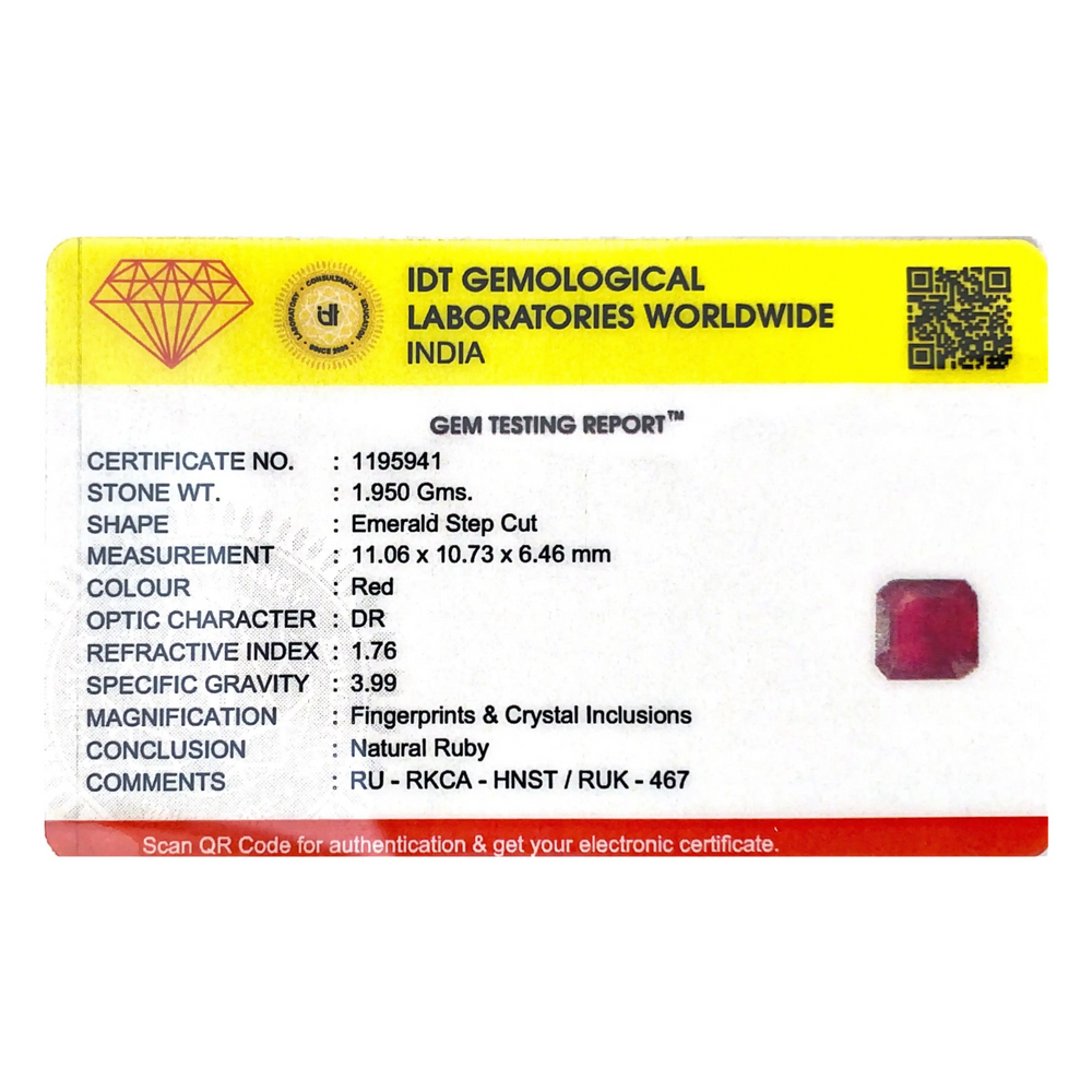 Ruby - 9.75 Carat