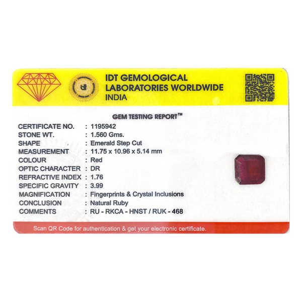 Ruby - 7.8 Carat