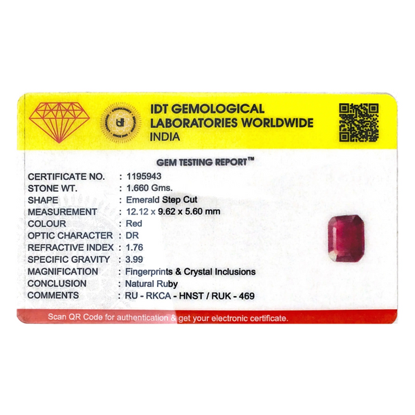 Ruby - 8.3 Carat