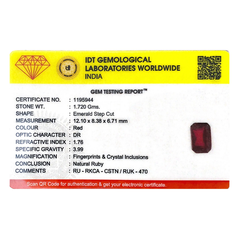 Ruby - 8.6 Carat