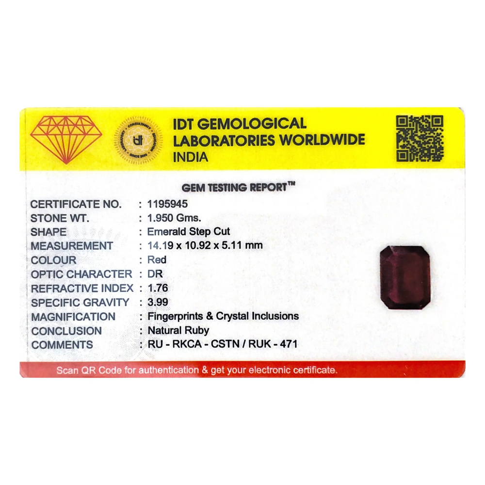 Ruby - 9.75 Carat
