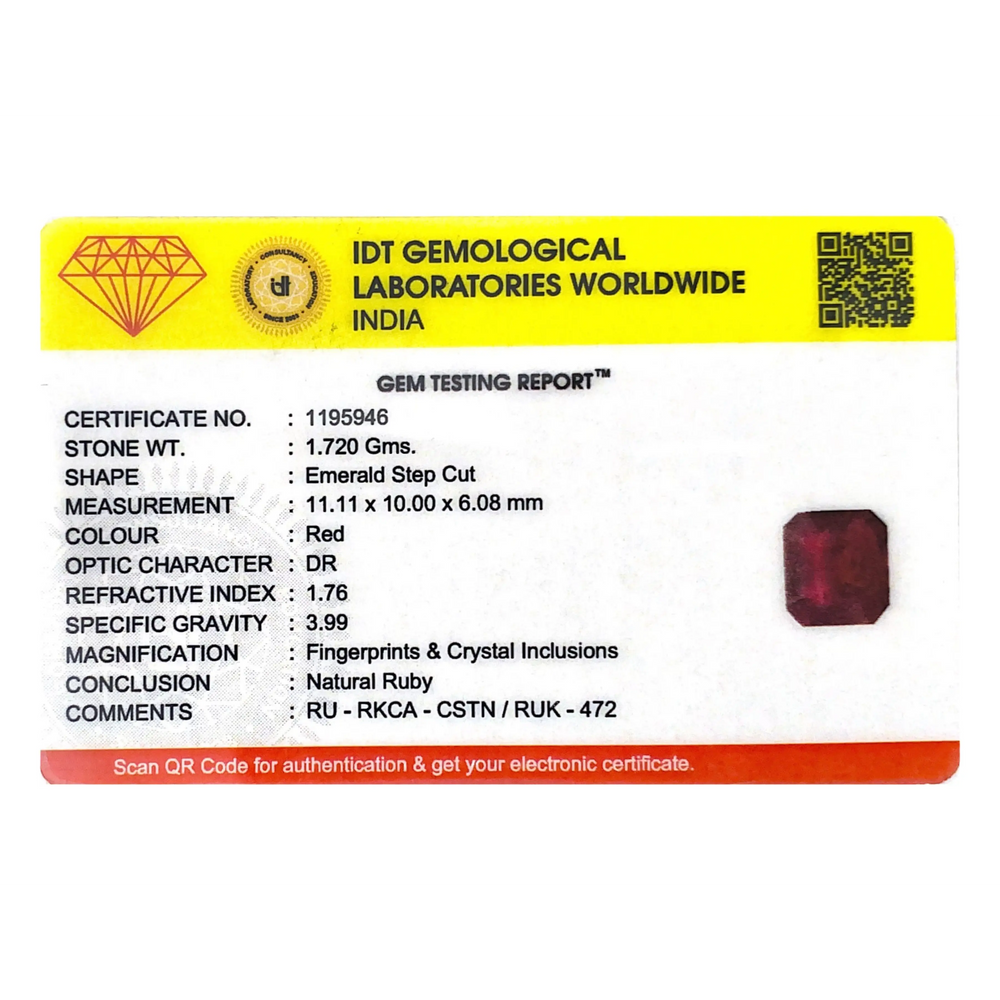 Ruby - 8.6 Carat