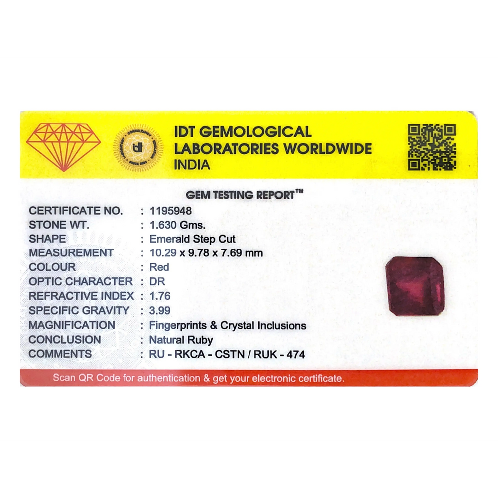 Ruby - 8.15 Carat