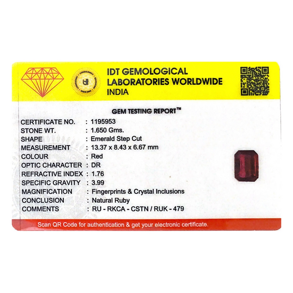 Ruby - 8.25 Carat