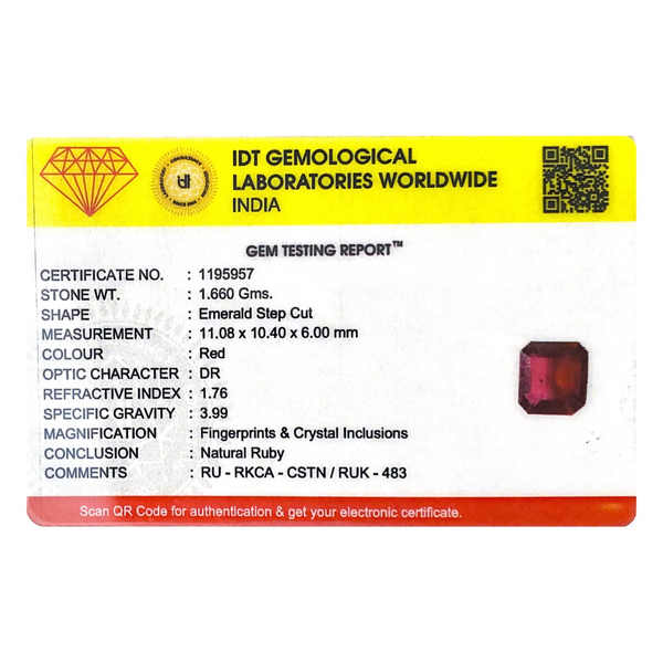 Ruby - 8.3 Carat