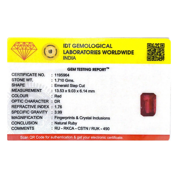 Ruby - 8.55 Carat