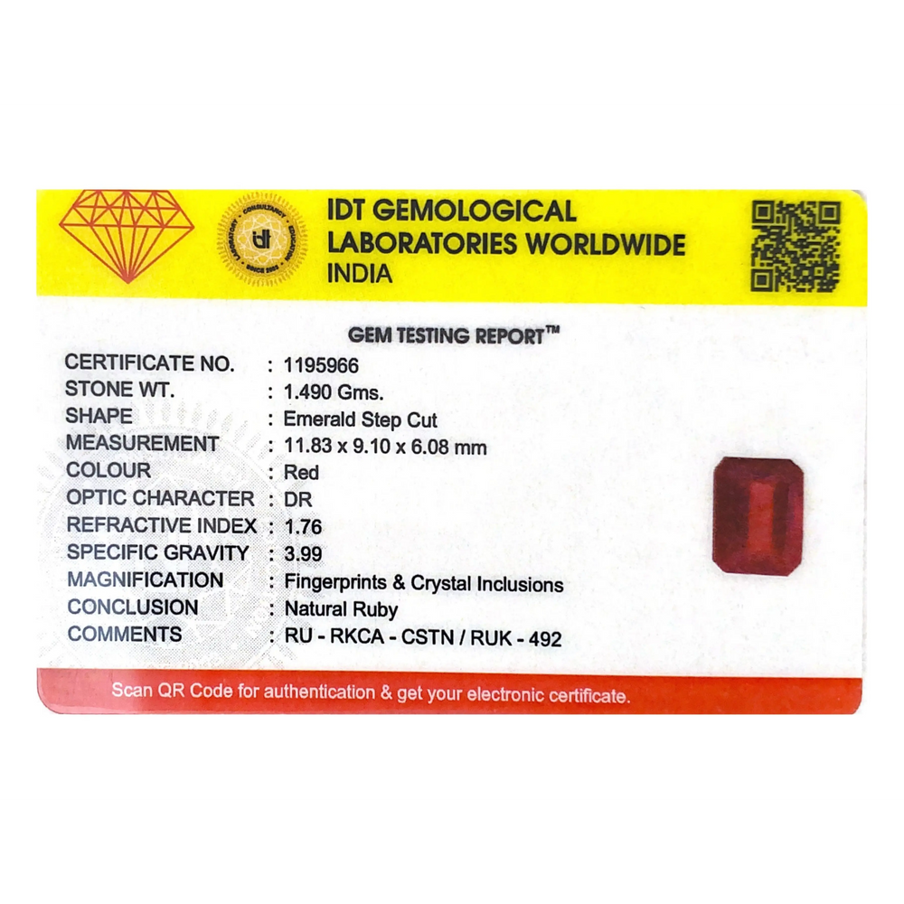 Ruby - 7.45 Carat