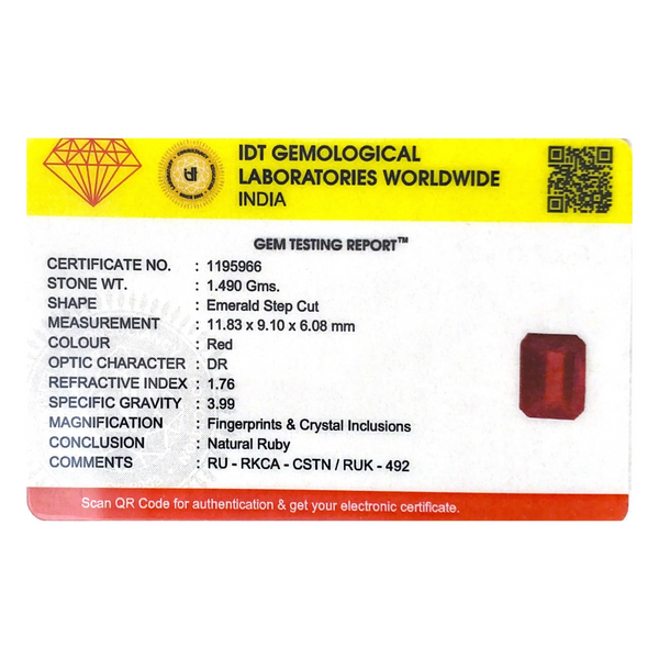 Ruby - 7.45 Carat
