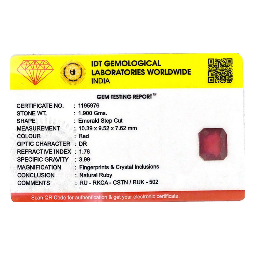Ruby - 9.5 Carat