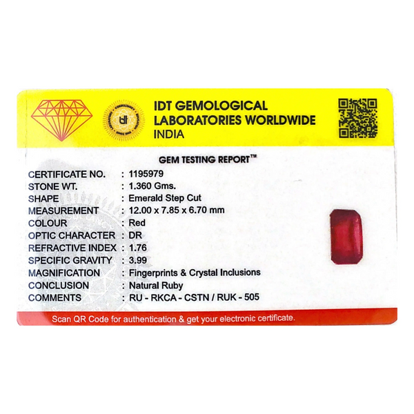 Ruby - 6.8 Carat
