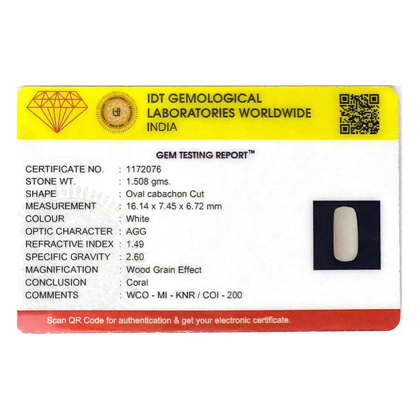 White Coral - 7.54 Carat - Pramogh
