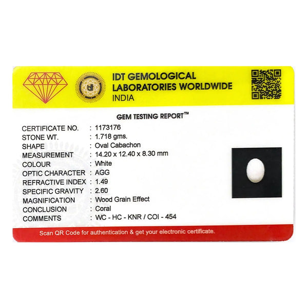 White Coral - 8.59 Carat - Pramogh