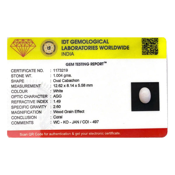 White Coral - 5.02 Carat - Pramogh