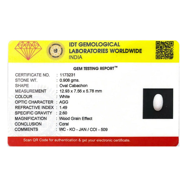 White Coral - 4.54 Carat - Pramogh
