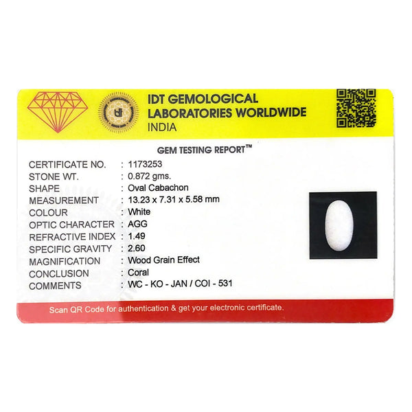 White Coral - 4.36 Carat - Pramogh