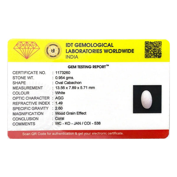 White Coral - 4.77 Carat - Pramogh