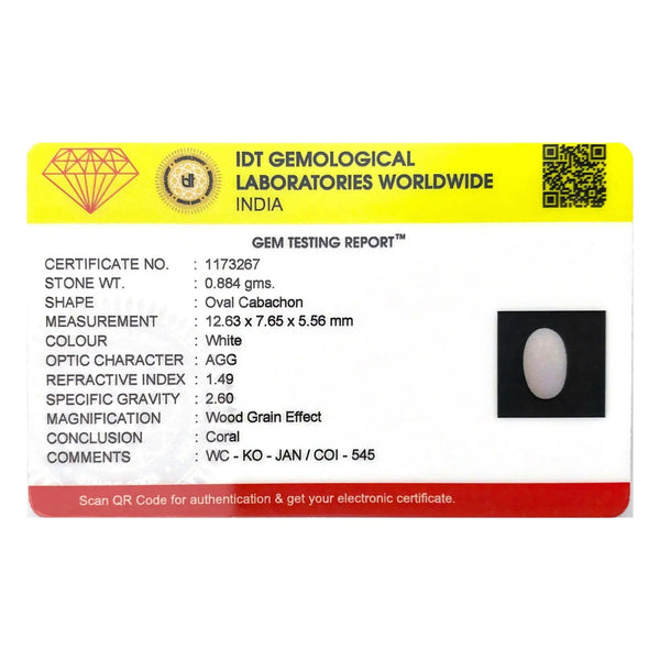 White Coral - 4.42 Carat - Pramogh