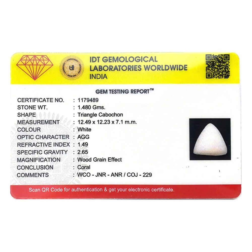 White Coral - 7.4 Carat - Pramogh