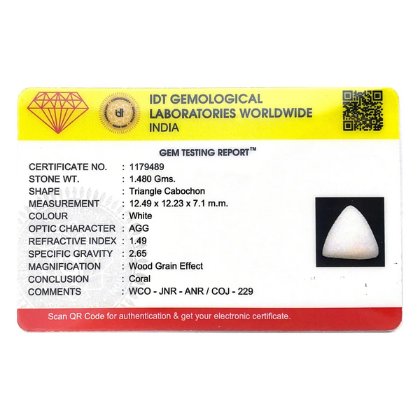 White Coral - 7.4 Carat - Pramogh