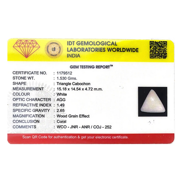 White Coral - 7.65 Carat - Pramogh