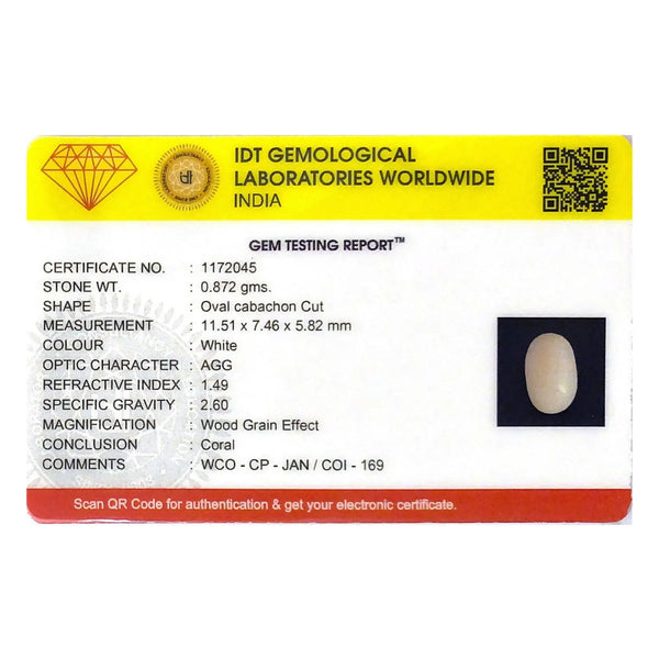 White Coral - 4.36 Carat - Pramogh