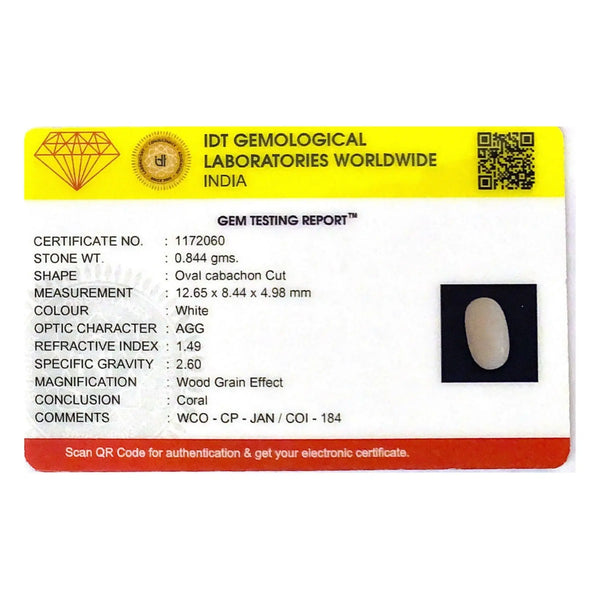 White Coral - 4.22 Carat - Pramogh