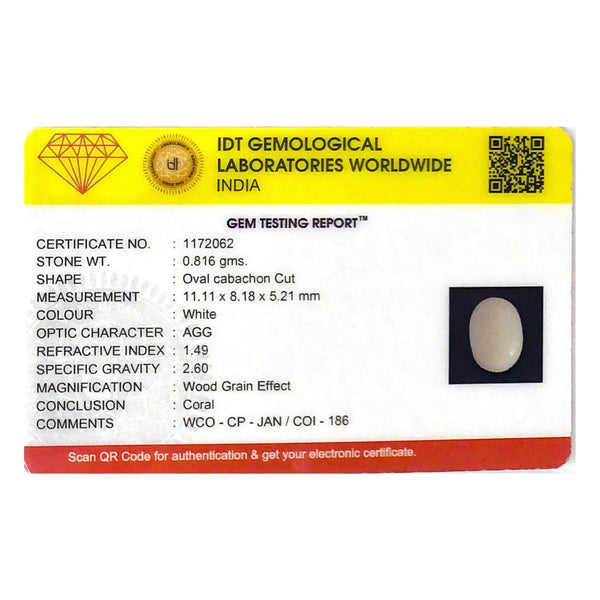 White Coral - 4.08 Carat - Pramogh