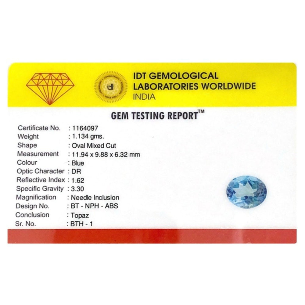 Sky Blue Topaz - 5.67 Carat - Pramogh
