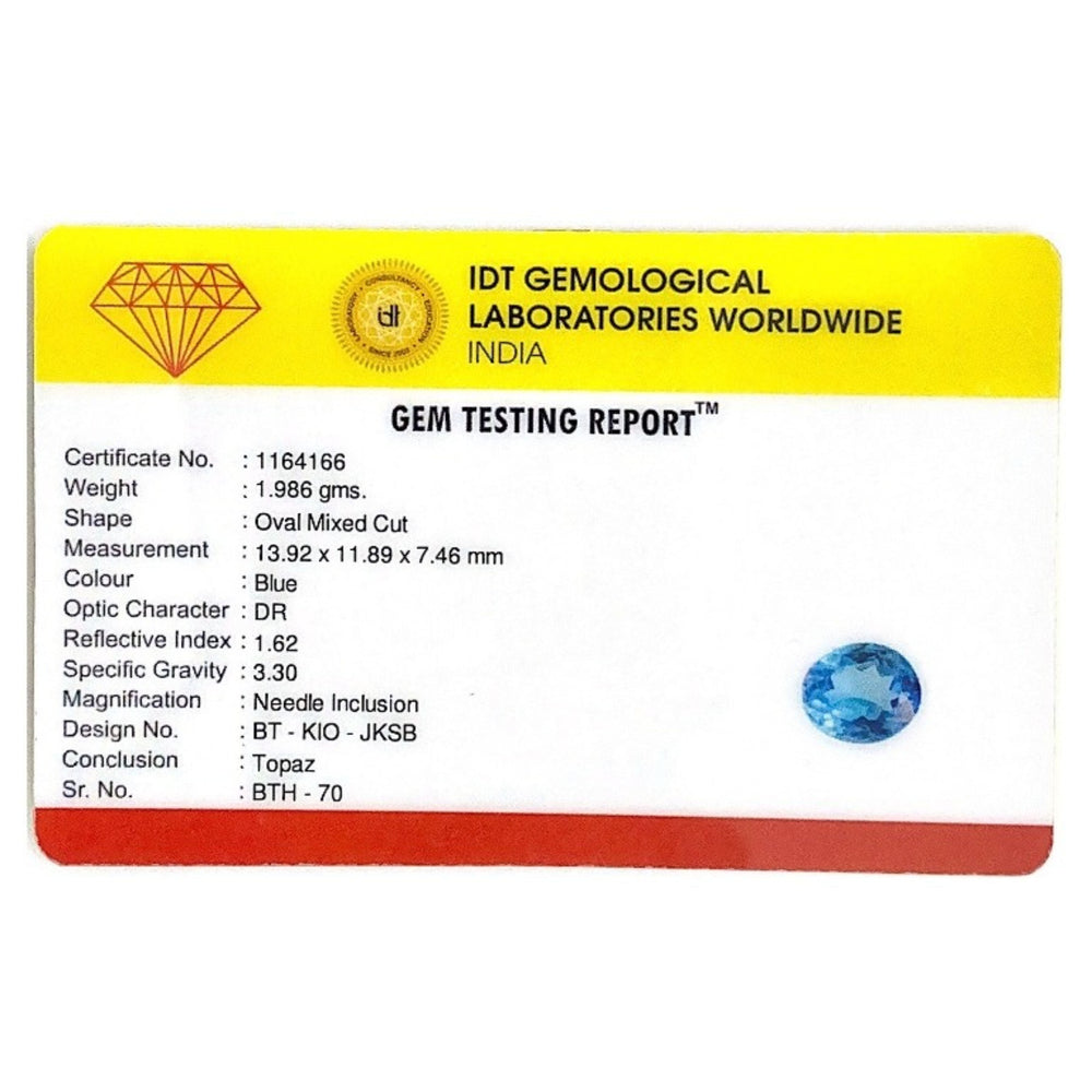 Swiss Blue Topaz - 9.93 Carat - Pramogh
